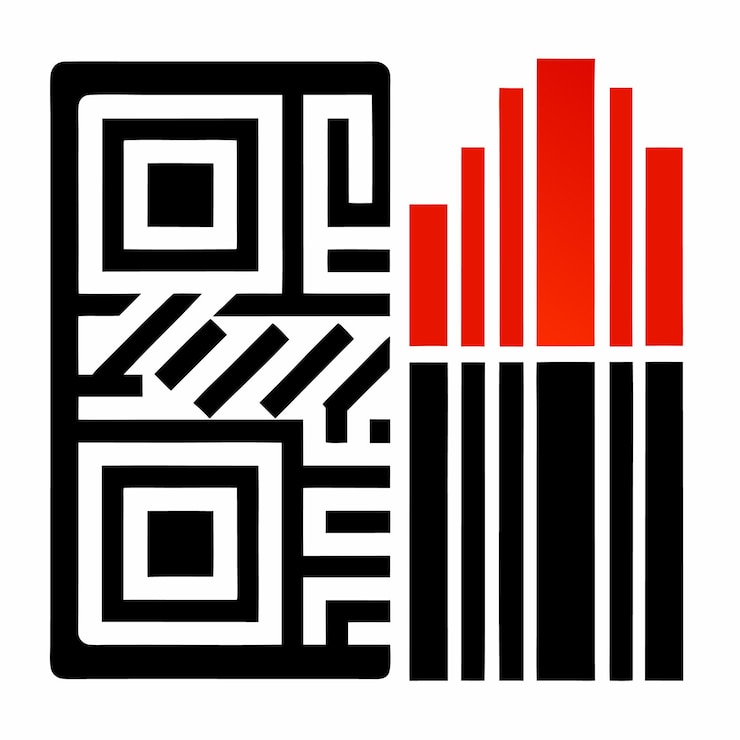 Vector vector de código de barras y código qr