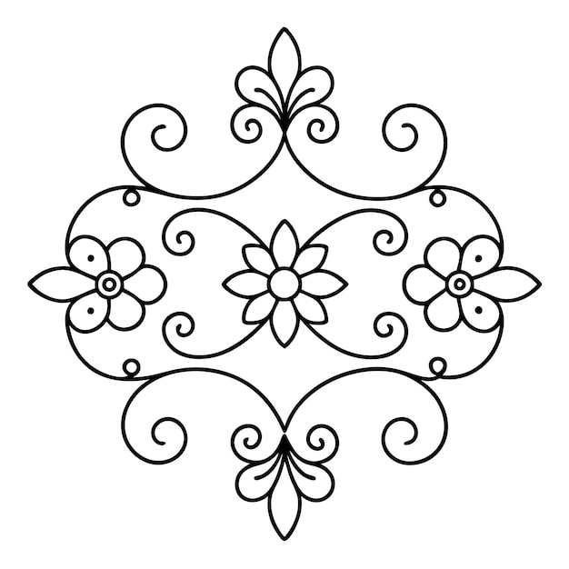 Vector de colección de diseños decorativos florales y ornamentales vintage