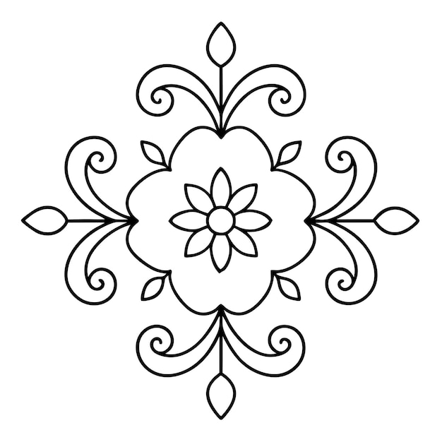 Vector de colección de diseños decorativos florales y ornamentales vintage