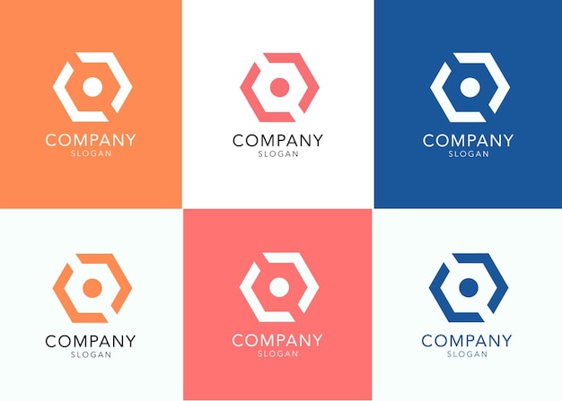 Vector de colección de logotipo de empresa