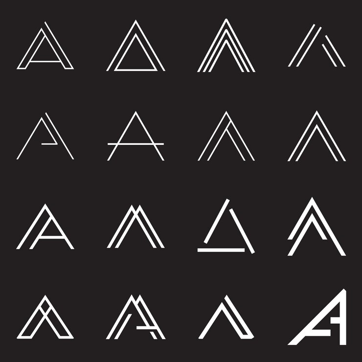 Un vector de colecciones de logotipos de letras