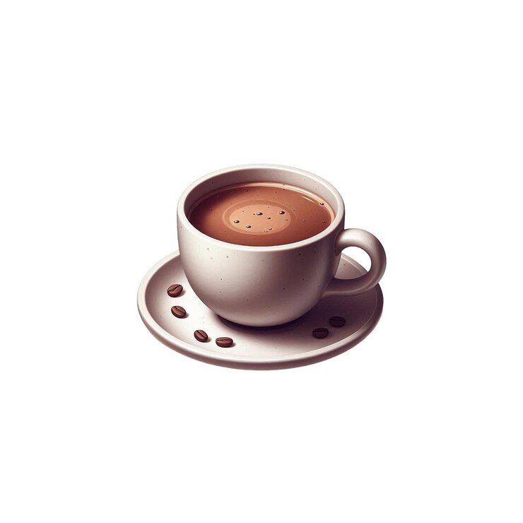 Vector un vector colocado en una taza de café