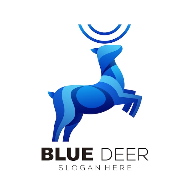 Vector de color de diseño de logotipo de pájaro degradado