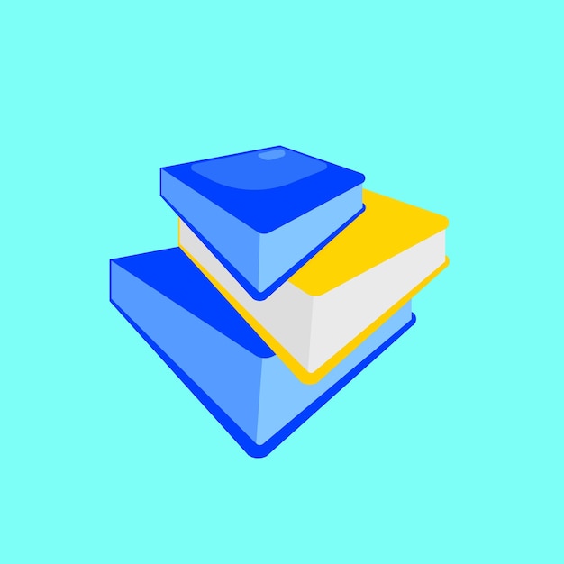 El vector del color del libro es azul y amarillo.