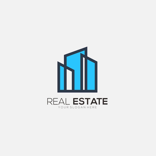 Vector de color de logotipo de diseño inmobiliario