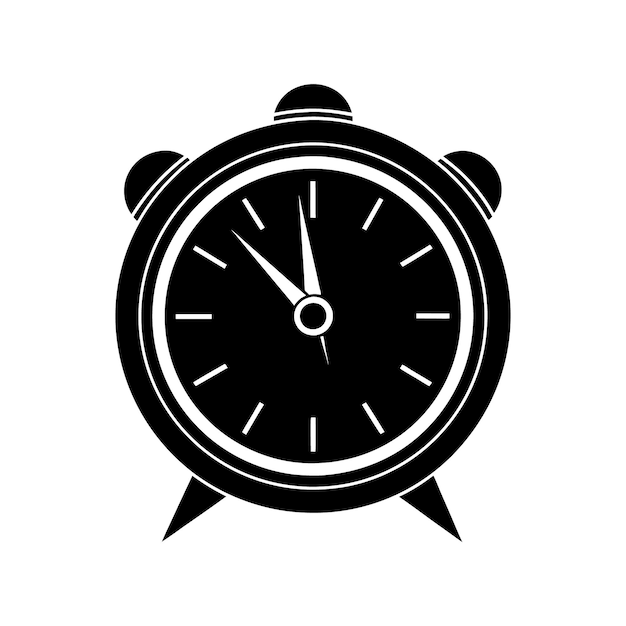 Vector de color negro de reloj realista