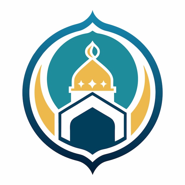 Vector de coloración del diseño del logotipo islámico