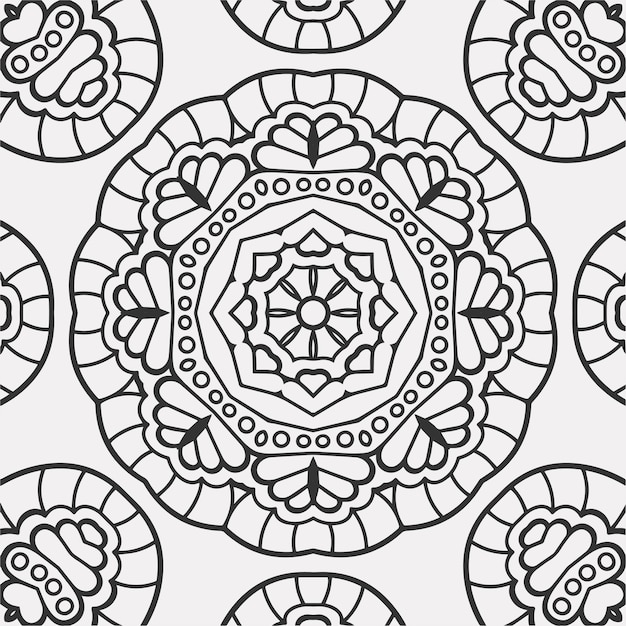 vector para colorear formas geométricas de flores patrón de fondo