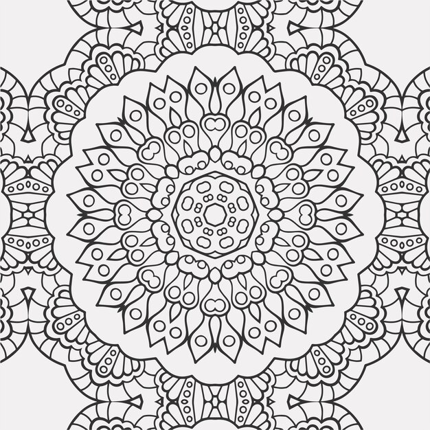 vector para colorear formas geométricas de flores patrón de fondo