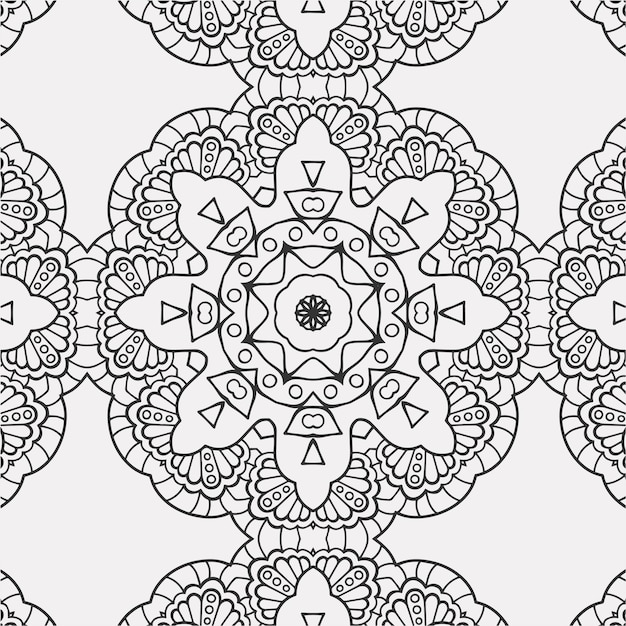 vector para colorear formas geométricas de flores patrón de fondo