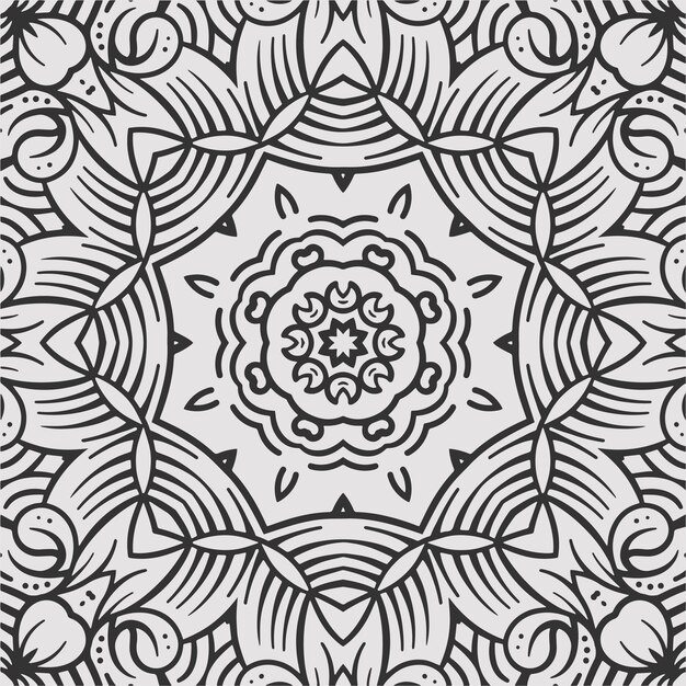 vector para colorear formas geométricas de flores patrón de fondo