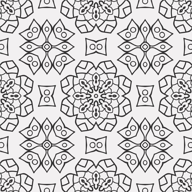 vector para colorear formas geométricas de flores patrón de fondo.