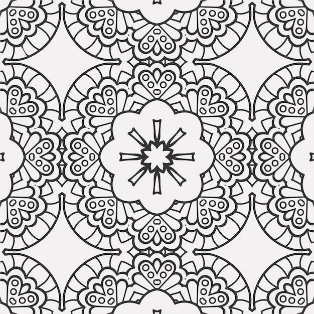 vector para colorear formas geométricas de flores patrón de fondo.