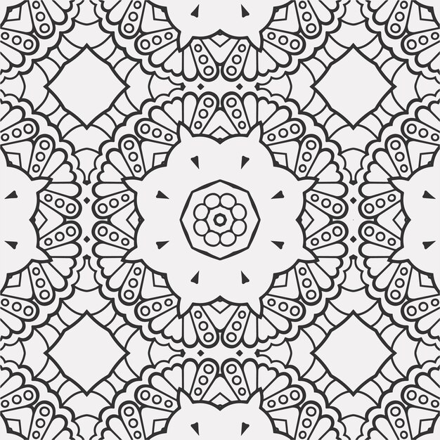 vector para colorear formas geométricas de flores patrón de fondo.