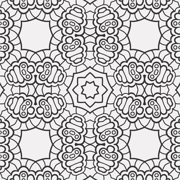 vector para colorear formas geométricas de flores patrón de fondo.