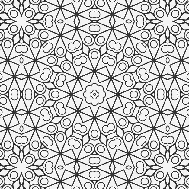 vector para colorear formas geométricas de flores patrón de fondo