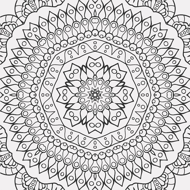 vector para colorear formas geométricas de flores patrón de fondo.