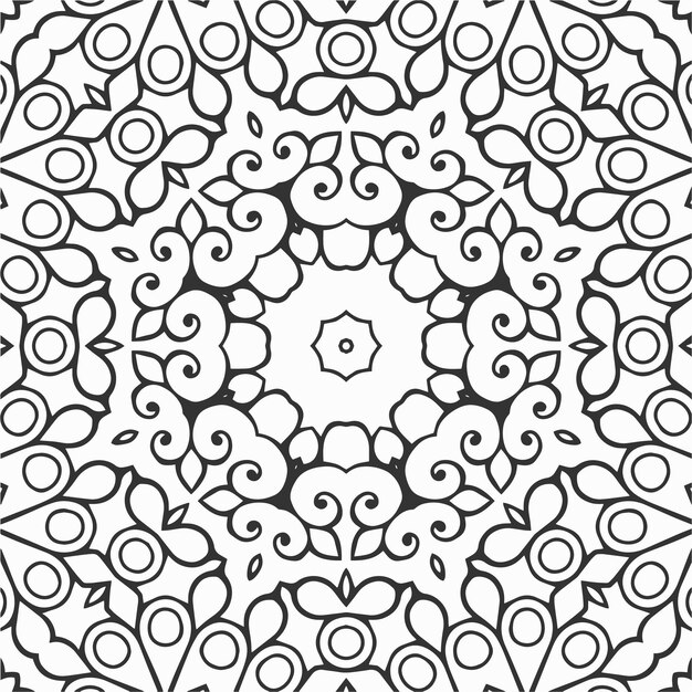 vector para colorear formas geométricas de flores patrón de fondo