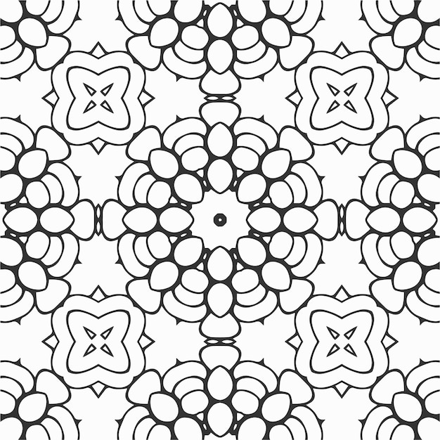vector para colorear formas geométricas de flores patrón de fondo