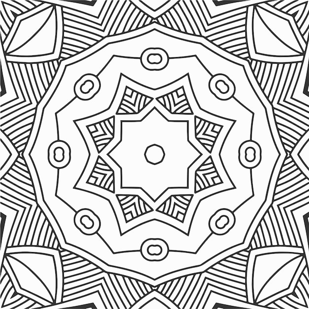 vector para colorear formas geométricas de flores patrón de fondo