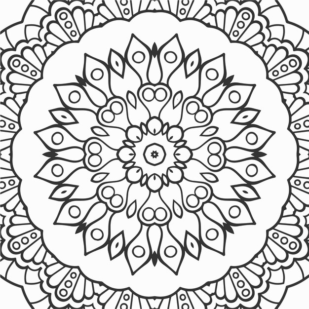 vector para colorear formas geométricas de flores patrón de fondo