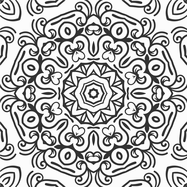 vector para colorear formas geométricas de flores patrón de fondo