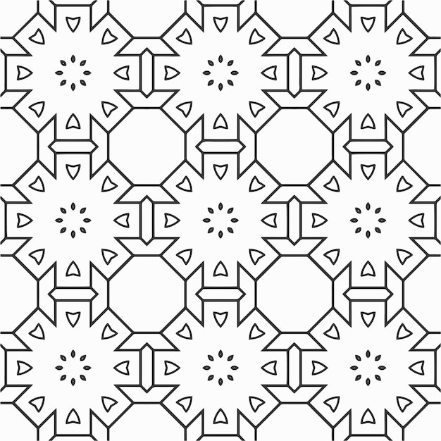 vector para colorear formas geométricas de flores patrón de fondo