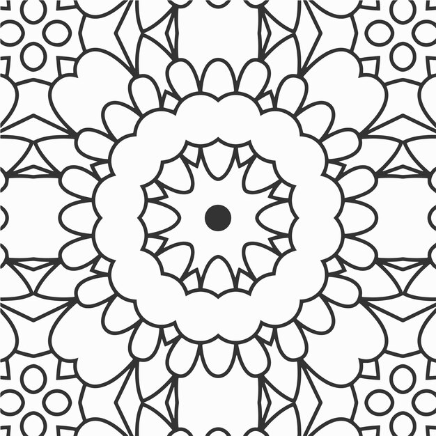 vector para colorear formas geométricas de flores patrón de fondo