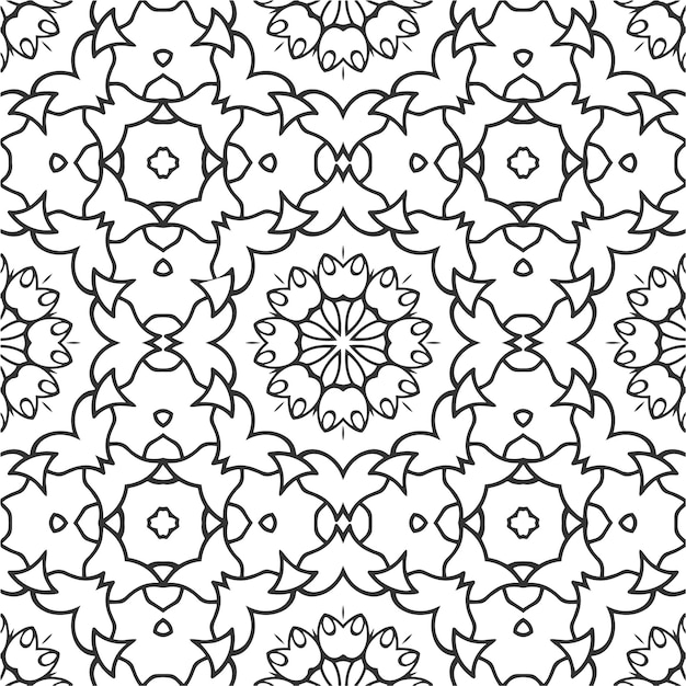 vector para colorear formas geométricas de flores patrón de fondo