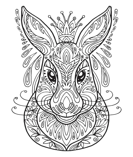 Vector para colorear liebre