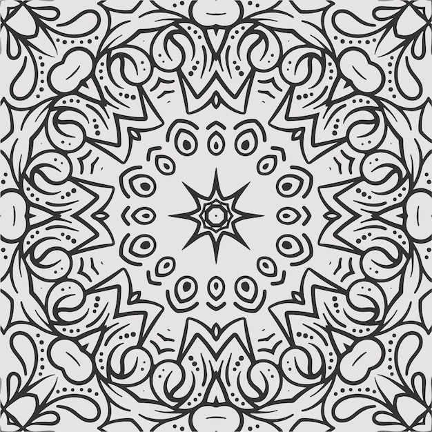 vector para colorear mandala formas geométricas de flores patrón de fondo