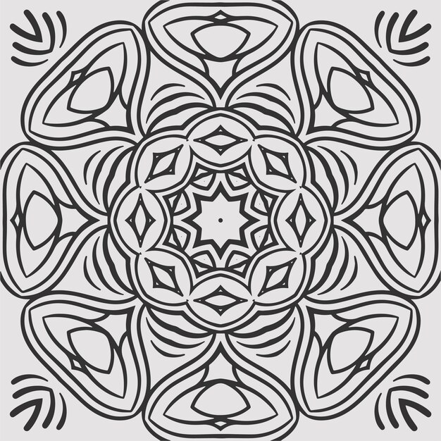vector para colorear ornamento geométrico formas de flores patrón de fondo.