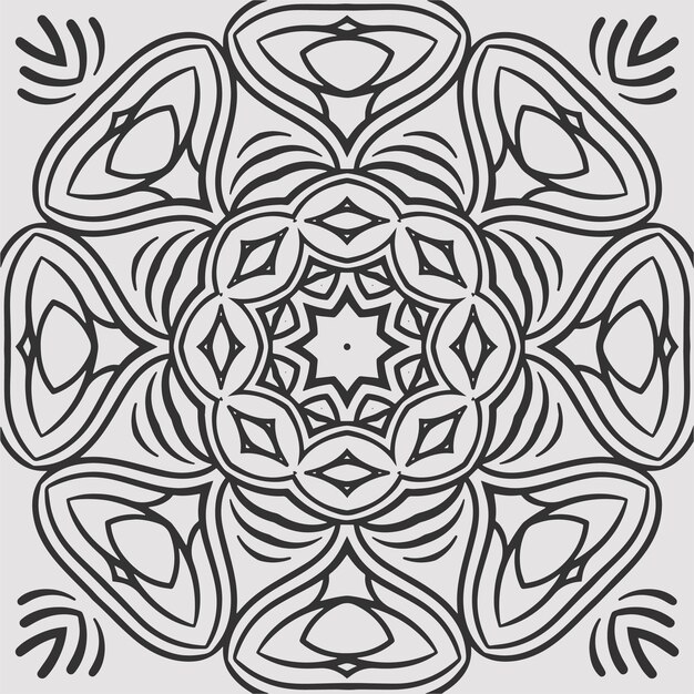 vector para colorear ornamento geométrico formas de flores patrón de fondo.