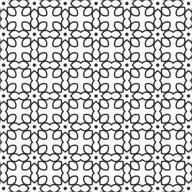 Vector para colorear patrón de formas de flores geométricas y fondo para el diseño