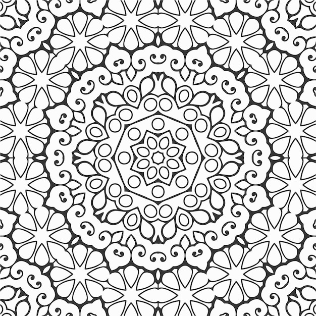 Vector para colorear patrón de formas de flores geométricas y fondo para el diseño