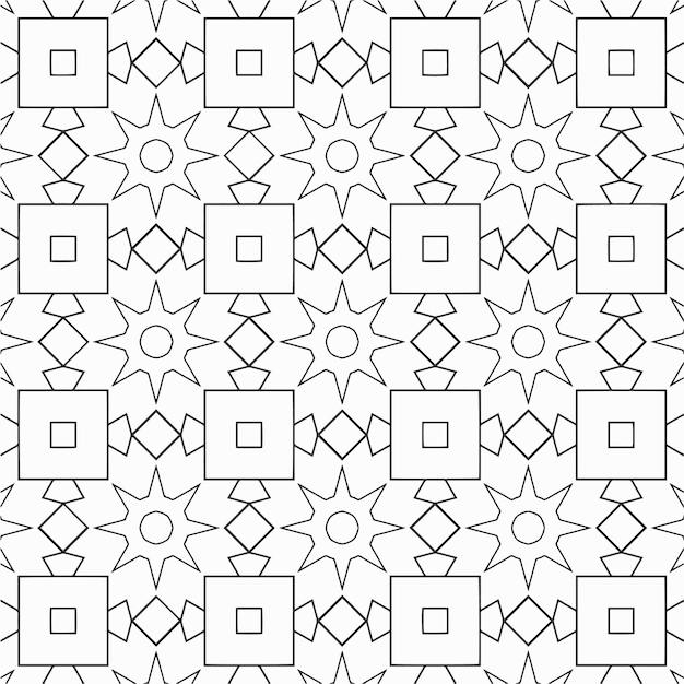 Vector para colorear patrón de formas de flores geométricas y fondo para el diseño