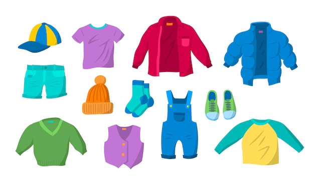 Vector de colores de dibujos animados para niños