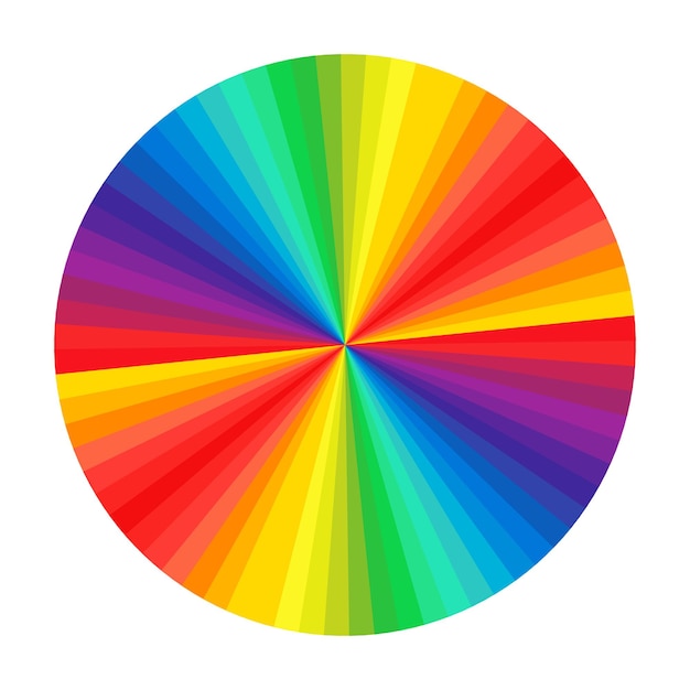 Vector colores espectro arco iris Vector círculo redondo paleta de colores ilustración vectorial