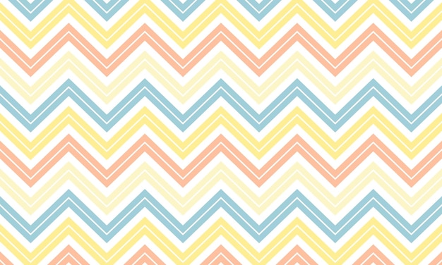 Vector de colores de líneas en zigzag patrón de fondo