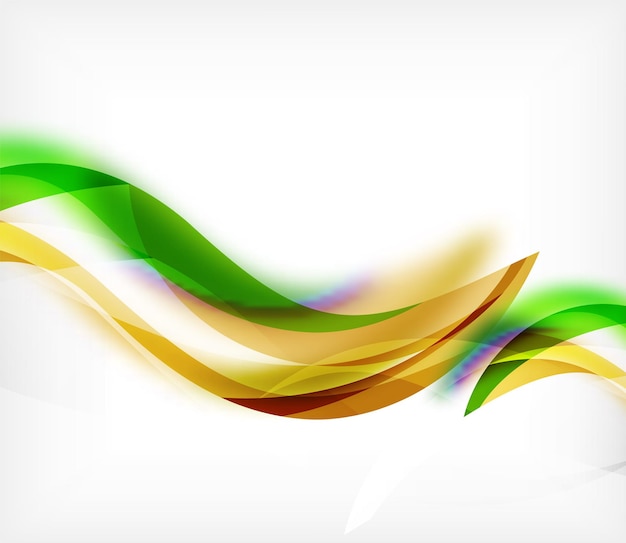 Vector colorida franja ondulada en fondo blanco con efectos borrosos Vector digital techno plantilla de fondo abstracto
