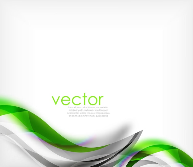 Vector colorida franja ondulada en fondo blanco con efectos borrosos Vector digital techno plantilla de fondo abstracto