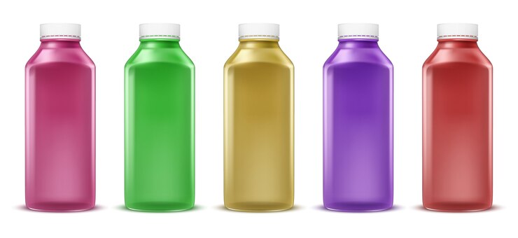 Vector vector coloridas botellas de jugo