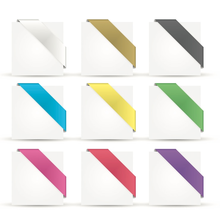 Vector vector de coloridas cintas brillantes