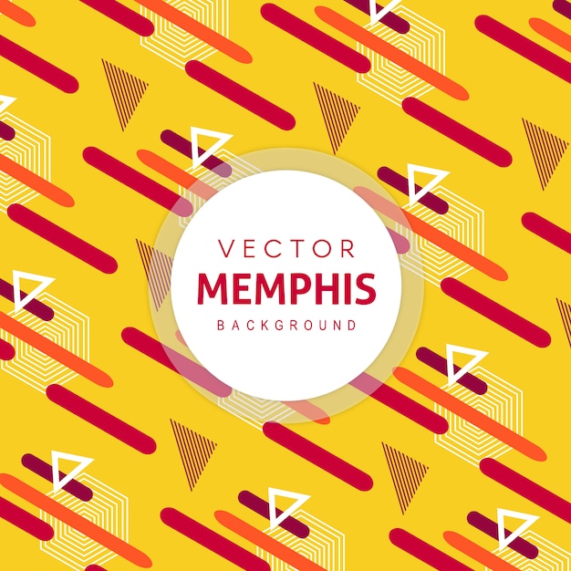 Vector colorido creativo Memphis diseño de fondo