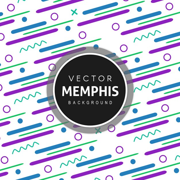 Vector colorido creativo Memphis diseño de fondo