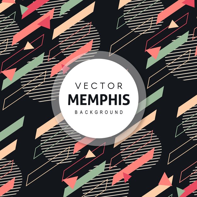 Vector colorido creativo Memphis diseño de fondo