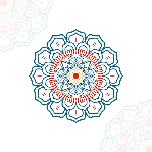 Vector colorido flor mandala de fondo