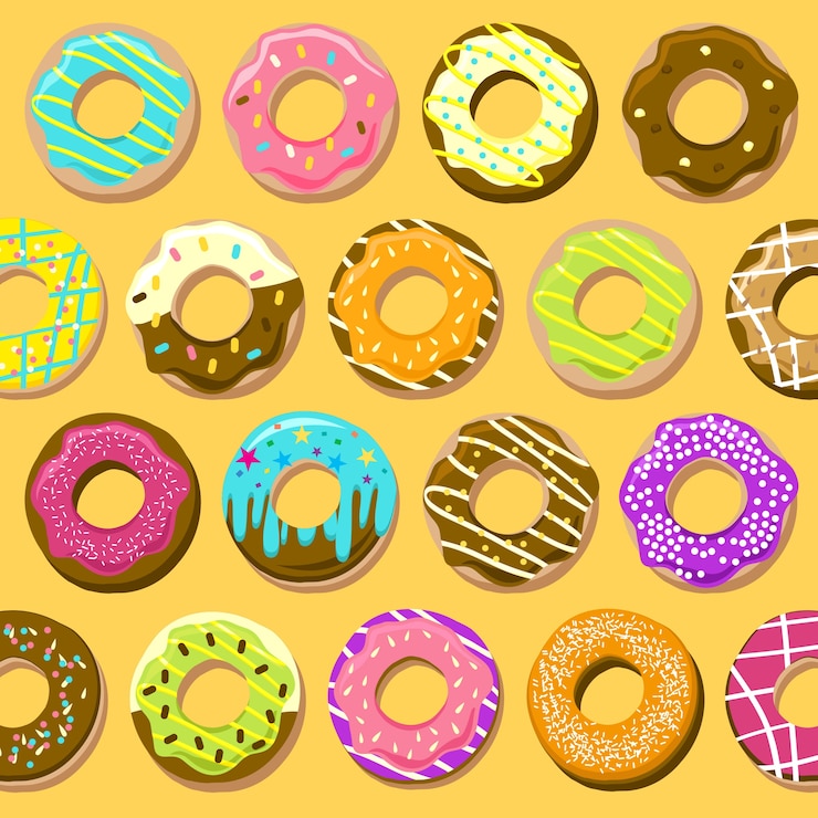 Vector colorido del fondo del buñuelo