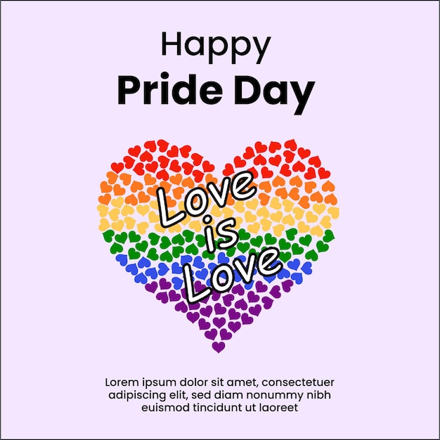 Vector colorido Fondo del mes del orgullo LGBTQ El amor es amor igualdad de género