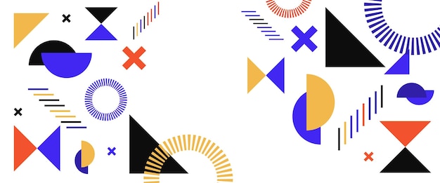 Vector colorido moderno y simple abstract geométrico banero de Memphis Para el fondo del banner portada del cartel papel tapiz de presentación certificado de fondo